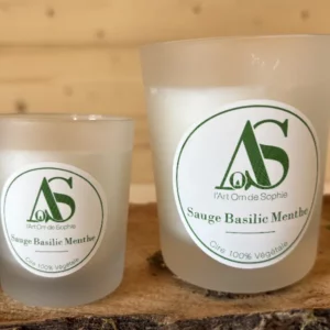 Bougie parfumée Sauge basilic menthe - Cire 180g