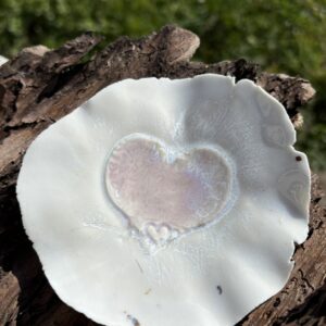 Coupelle froissée avec message