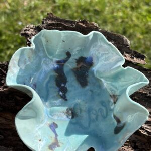 Coupelle froissée Love bleu