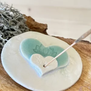 Porte encens Cœur et diffuseur d'huile essentielle