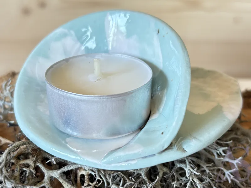 Spirale porcelaine bleue Bougie chauffe plat
