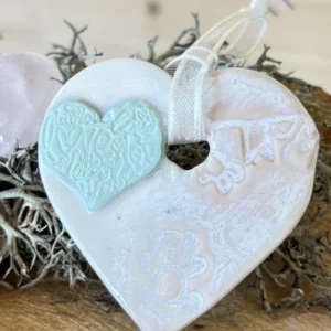 Cœur en porcelaine & Diffuseur Mini rose