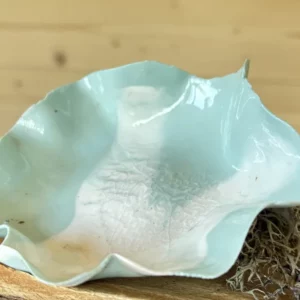 Coupelle dentelle Love porcelaine bleue