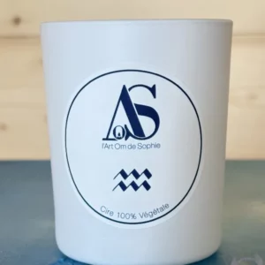Bougie énergétique parfumée "Chemin d'Âme" Verseau