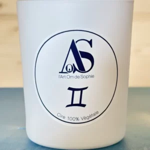 Bougie énergétique parfumée "Chemin d'Âme" Gémeaux